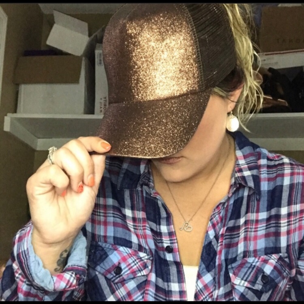 NEW Bundle of (2) Glitter Ponytail BallCaps